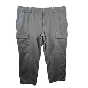 Duluth‎ Trading Relaxed Fit Carpenter Work Pants Fleece Lined - Men 48x30 Olive
